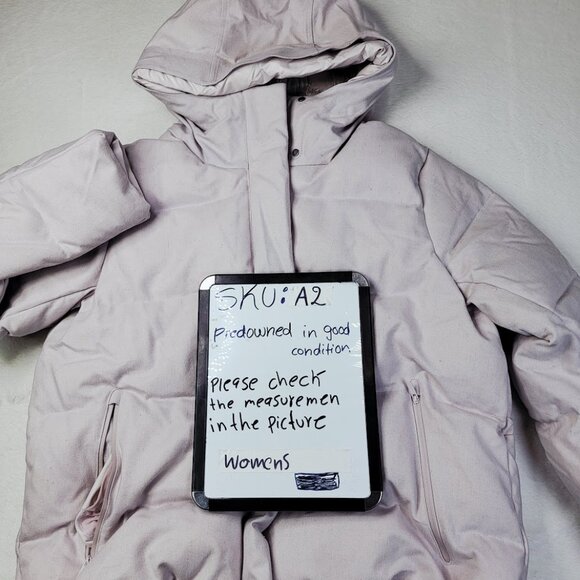 Lululemon Women's Heathered Light Chrome Wool Wunder Puffer Jacket Size 12 - Picture 7 of 7